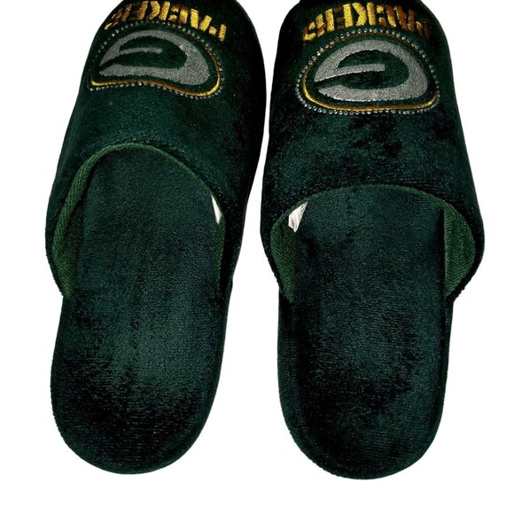 Green Bay Packers Slide Slippers Size XL Women's Comfy Holiday Gameday Kickoff - Picture 5 of 9